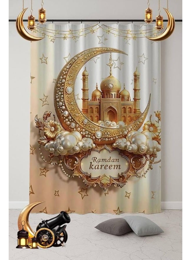 Luxury Curtain with 4D Printed Designs  Printed using high-quality German inks for vivid and lasting colors.  Made from heavy Hammer velvet fabric, offering a refined texture and premium feel.  Provides complete blackout for maximum privacy and light control.  Perfect size: 145 × 270 cm (Elc). - Image 4